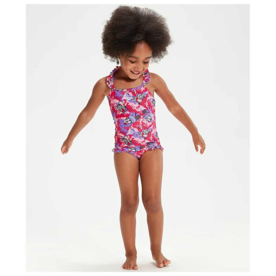 Speedo Παιδικό ολόσωμο μαγιό Printed Frill Thinstrap Speedo Παιδικό ολόσωμο μαγιό Printed Frill Thinstrap